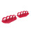 (Red) 1 Pair Workout Grips for Barbell Dumbbell Black 3