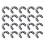 (Silver Black) 20x D-Ring Schnalle Messing Gold mit Schrauben 3