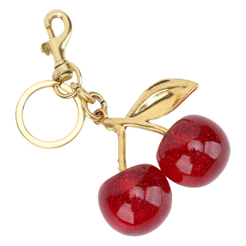 (Red) Glitter Cherry Keychain Bag Pendant 1