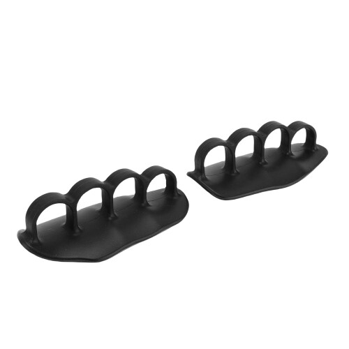 (Black) 1 Pair Workout Grips for Barbell Dumbbell Black 2