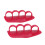(Red) 1 Pair Workout Grips for Barbell Dumbbell Black 4