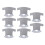 (Grey) 8x Beddanklemmen Grijs 2