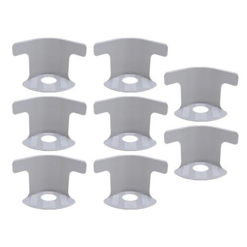 (Grey) 8x Beddanklemmen Grijs 1