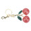 (Pink) Glitter Cherry Keychain Bag Pendant 4