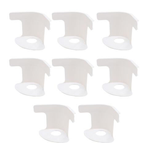 (White) 8x Beddanklemmen Grijs 1