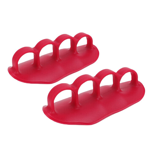 (Red) 1 Pair Workout Grips for Barbell Dumbbell Black 1