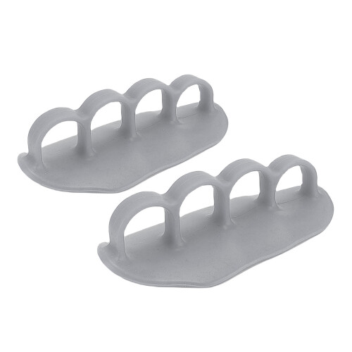 (Gray) 1 Pair Workout Grips for Barbell Dumbbell Black 1