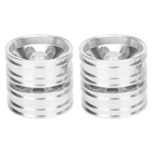 (Rear Wheels Rims) RC Trailer Front Rear Wheels Rims Hubs 7 Spokes for Tamiya 1/14