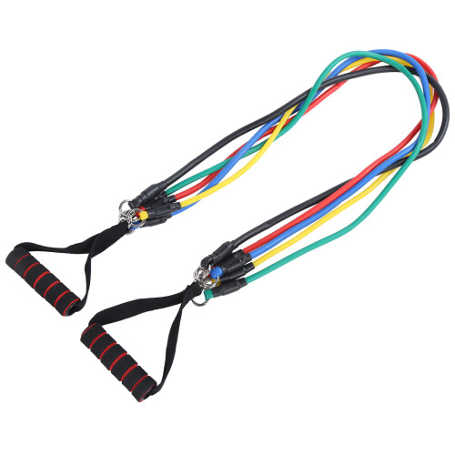 (round buckle) 11Pcs/set Strength Training Pulling Rope Elastic String Gourd Buckle 2