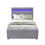 Comfy Living (3ft Single, Light Grey) Modern Fabric Ottoman Gas Lift Bed Frame With LED 2
