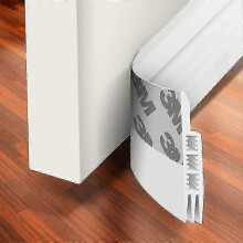 (white) Door Draft Stopper Under Door Draft Blocker Insulator Door Sweep Weather Stripping Noise Stopper Strong Adhesive