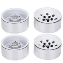 (White) 4pcs 1.9" Al Alloy Wheel Rims Hubs 1/10 Crawler Axial SCX10 TRX4 Black
