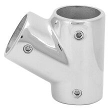 (25mm) 60 Degree Tee Left 3 Way Boat Handrail Fitting 25mm