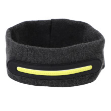 (Dark Gray) Wiederaufladbare LED-Stirnband mit Schweißabsorption
