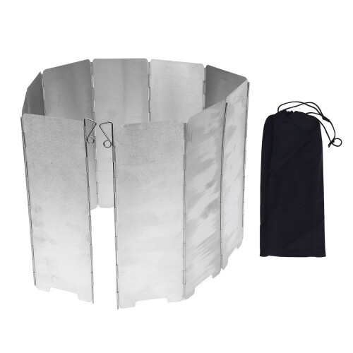 Opvouwbare kampeerbrander windscreen met sluiting