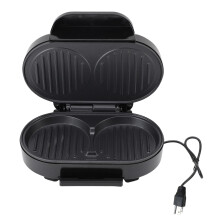 (110V US Plug) Dual-Frühstücks-Sandwich-Maschine Antihaft 220V EU Silber Schwarz
