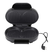 (220V EU Plug) Dual-Frühstücks-Sandwich-Maschine Antihaft 220V EU Silber Schwarz