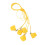 (Yellow) 50pcs Plastic Baby Tooth Storage Box 1