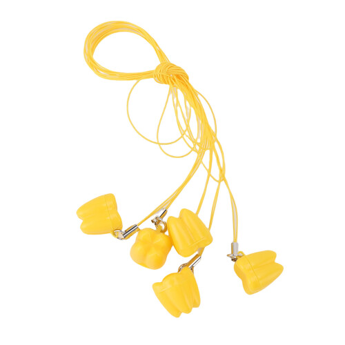 (Yellow) 50pcs Plastic Baby Tooth Storage Box