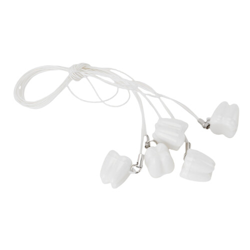 (White) 50pcs Plastic Baby Tooth Storage Box 2