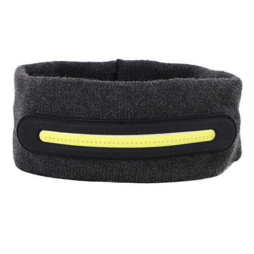 (Dark Gray) Rechargeable LED Headband Sweat Absorption Night Run 1