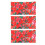 3pz Bandana Collo Stampata Fiore Rosso Antisole 5