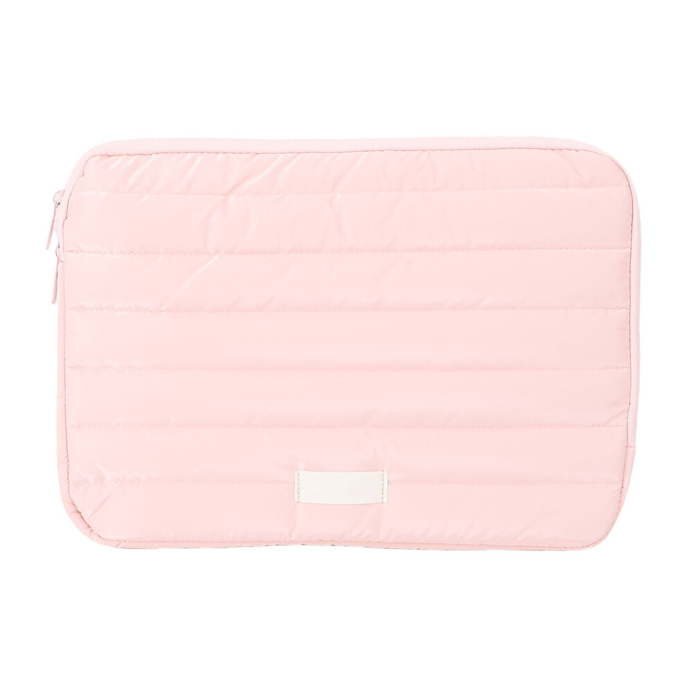 Pink 13.3 Inch Puffy Laptop Sleeve Quilted Case