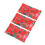 3pz Bandana Collo Stampata Fiore Rosso Antisole 2
