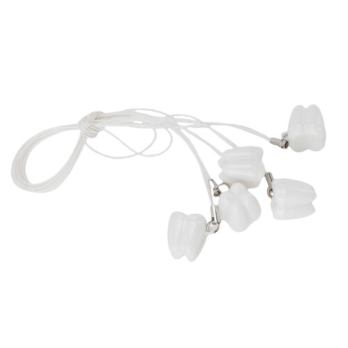 (White) 50pcs Plastic Baby Tooth Storage Box 1