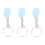 (Blue) 20pcs Baby Teeth Box Keychain Portable Holder Blue 3