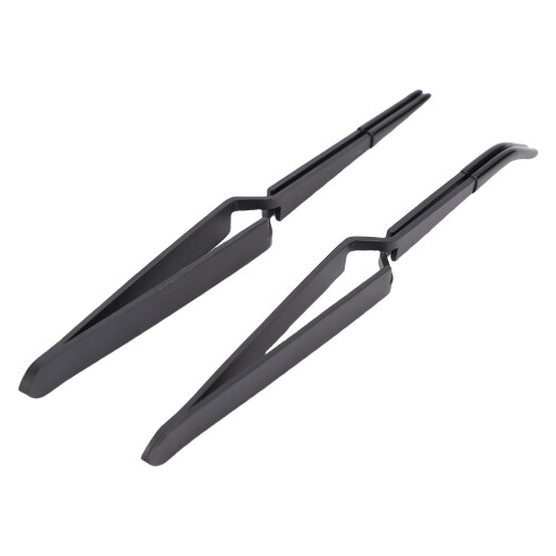 2x Edelstahl-Silikon-Pinzette für Nageltechnik 1