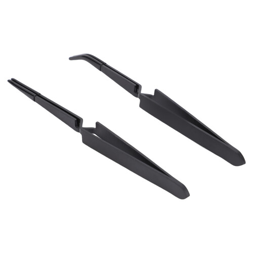 2x Edelstahl-Silikon-Pinzette für Nageltechnik 2