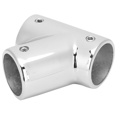 (25mm) 60 Degree Tee Left 3 Way Boat Handrail Fitting 25mm 1