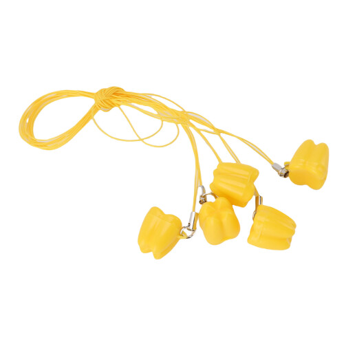 (Yellow) 50pcs Plastic Baby Tooth Storage Box 2