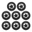 (Black) 8x Gepäckradabdeckungen 5-6cm schwarz 1