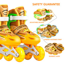 Adjustable Light Up Inline Skates Kids Adults Indoor Outdoor Fitness