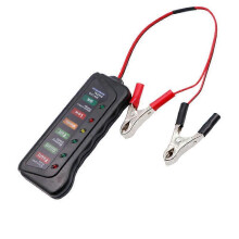 12V Digital Battery and Alternator Tester - 6 LED Indicators - Multifunction Tester for Cars and Motorcycles, Adélala