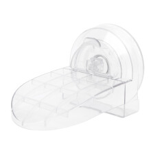 (White Transparent) Shower Foot Rest with Suction Cup Non Slip Black Transparent