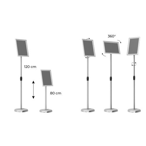 A4 Snap Frame Information Stand with Aluminium Frame 2