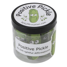 30 Cards Positive Pickle Decorative Jar Affirmation Cards