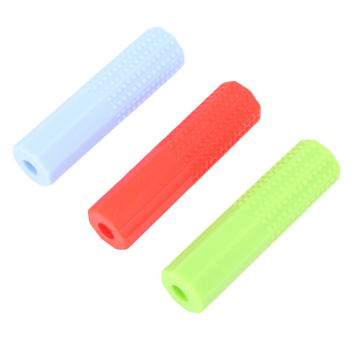 3x Silikon-Stiftgewichte Komfortgriff Kinder 3 Farben 2