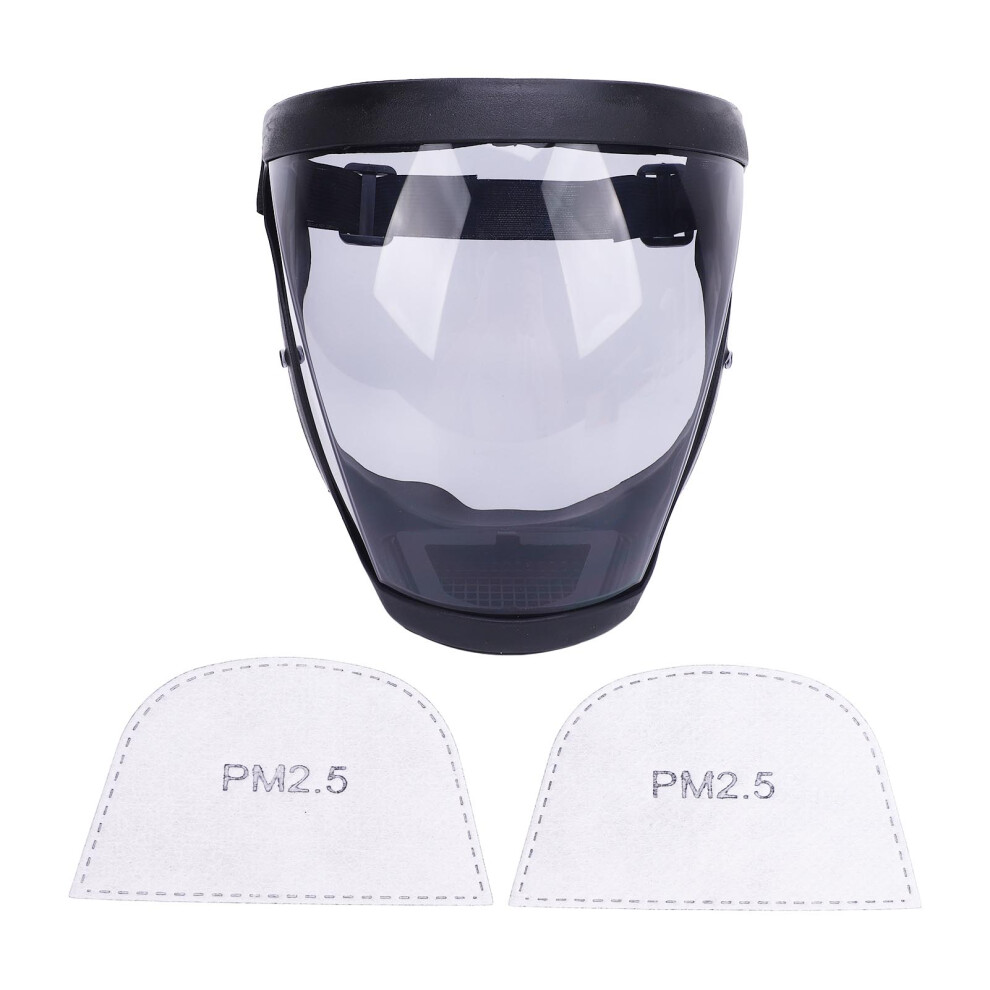 (Black) Safety Face Shield Anti Fog Full Face Grinding Cutting Black 448787337016