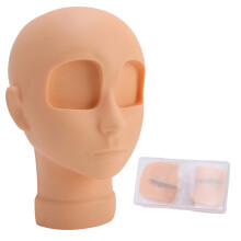 Wimpernverlängerungs-Puppenkopf mit Silikon-Augenlidern