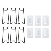 6er Set Bilderrahmen-Ständer mit Klebepads 15-26cm