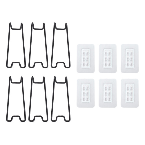 6er Set Bilderrahmen-Ständer mit Klebepads 15-26cm