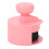 (Pink) Round Handle Flat Head Nail Dust Brush Soft Pink 4