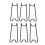6er Set Bilderrahmen-Ständer mit Klebepads 15-26cm 2