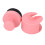 (Pink) Round Handle Flat Head Nail Dust Brush Soft Pink 3