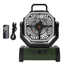 Tragbarer Campingventilator LED 20000mAh Fernbedienung Oszillierend