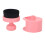 (Pink) Round Handle Flat Head Nail Dust Brush Soft Pink 2